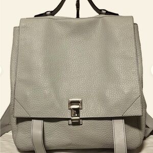 Proenza Schouler grey taupe leather backpack or shoulder bag